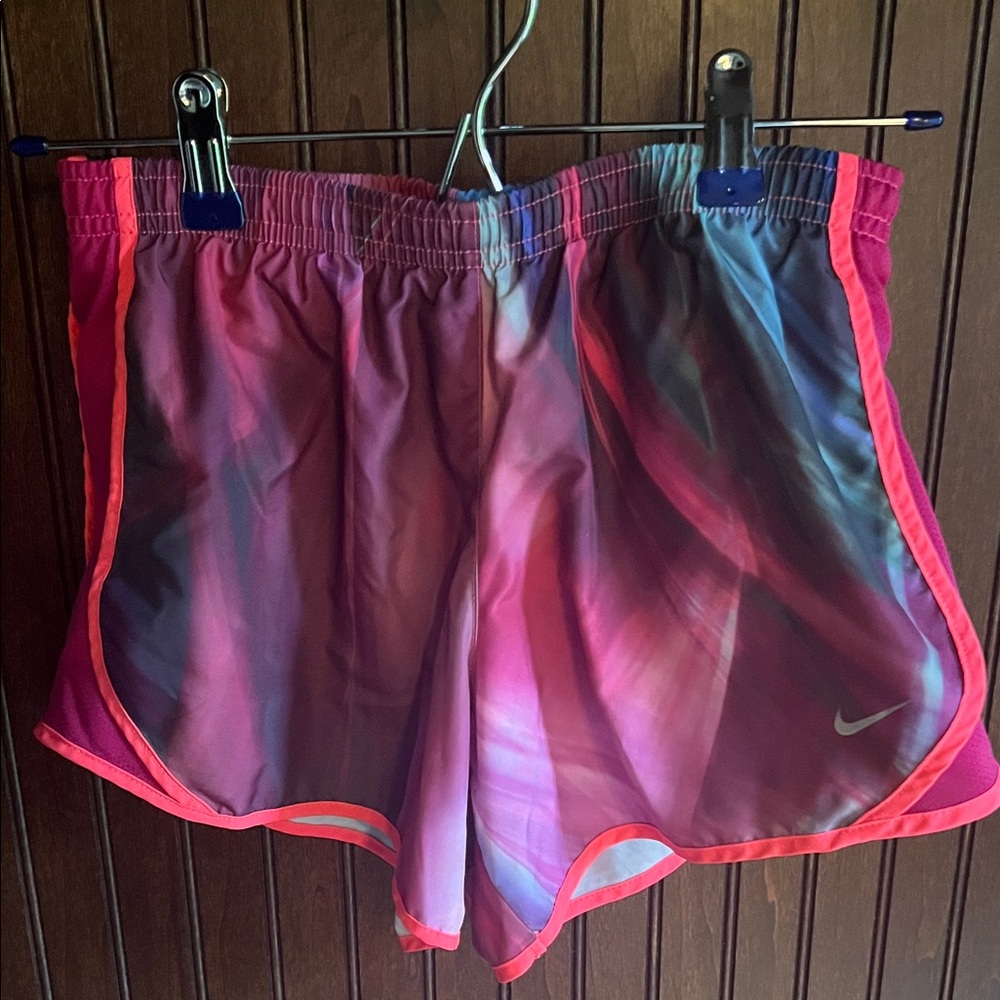 Nike Youth Size Large Pink and Purple Ombre Athletic Shorts